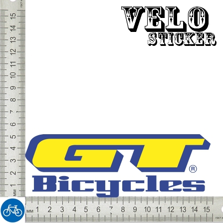 Размеры наклейки GT bicycle